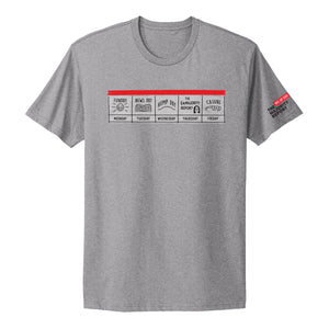 The Majority Report Days of the Week T-Shirt- Heather Gray