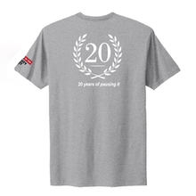 Load image into Gallery viewer, The Majority Report 20th Anniversary T-shirt in Heather Gray
